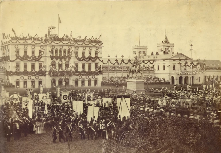 Hannover um die 1860er Jahre, Blick auf den entstehenden Ernst-August-Platz