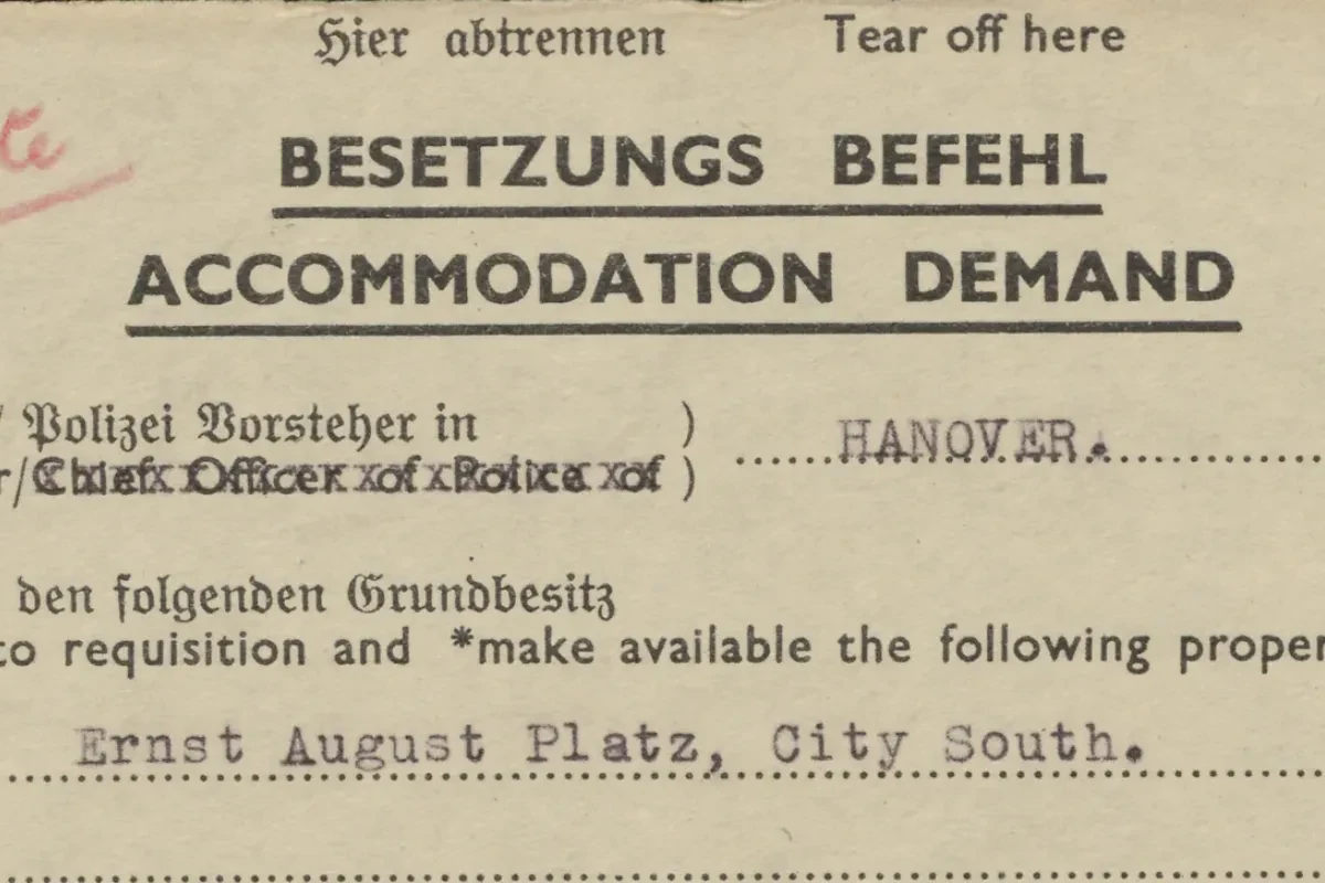 Das Central-Hotel Kaiserhof um 1945, zur Zeit der Beschlagnahmung