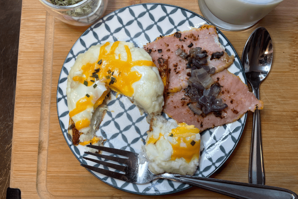 mashed potato egg nests peameal bacon complete breakfast recipe