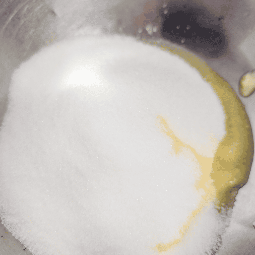 Lemon crumble topping ingredients for blueberry lemon squares.