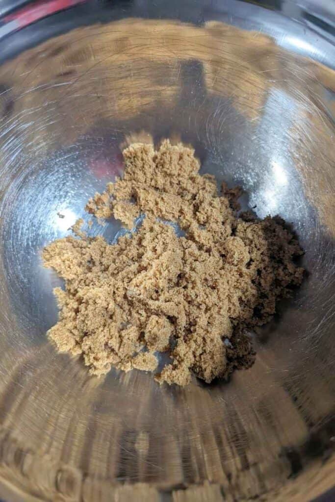 measured brown sugar in separate mixing bowl