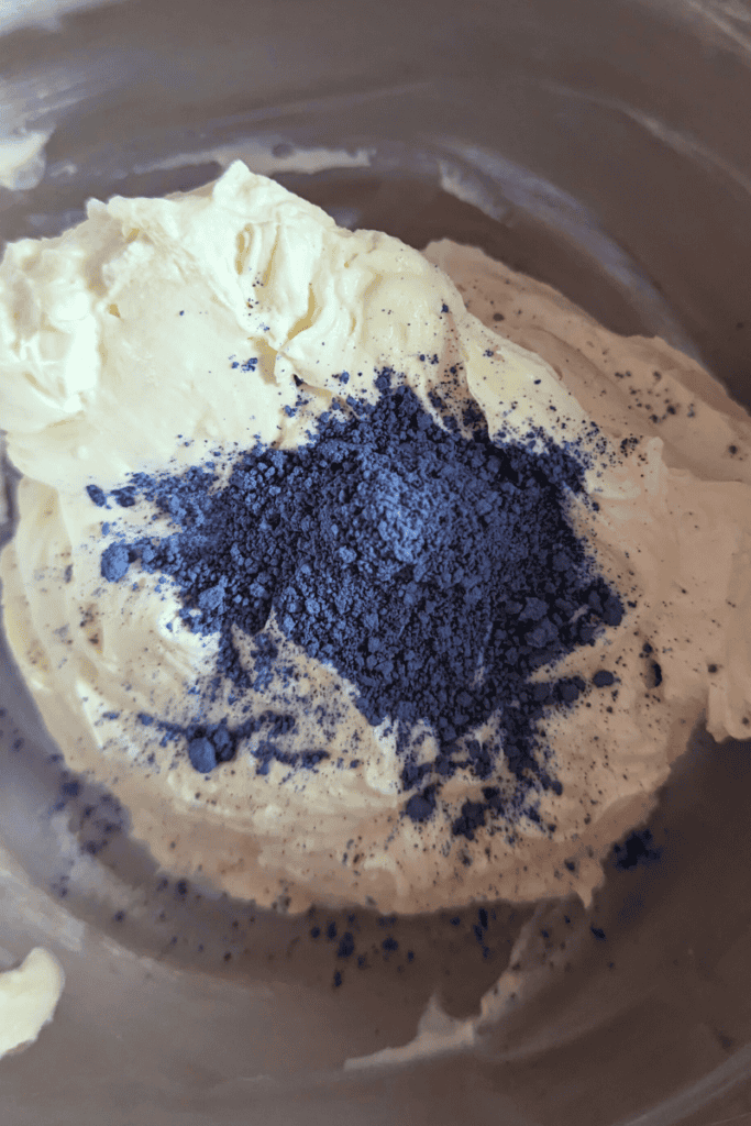 Adding Taro Powder to no-bake cheesecake filling
