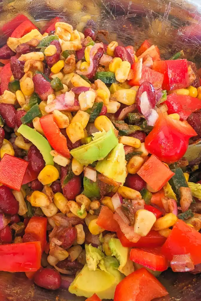 added lime juice and stirred corn salad