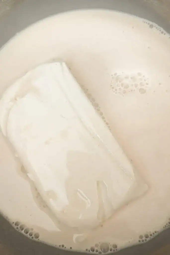 cream cheese and evaporated milk