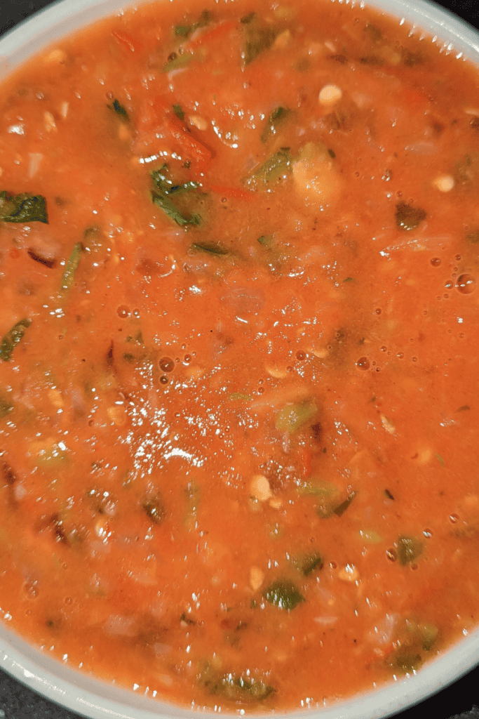 finished roasted tomato salsa