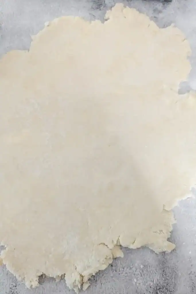 rolling the tart pie crust dough