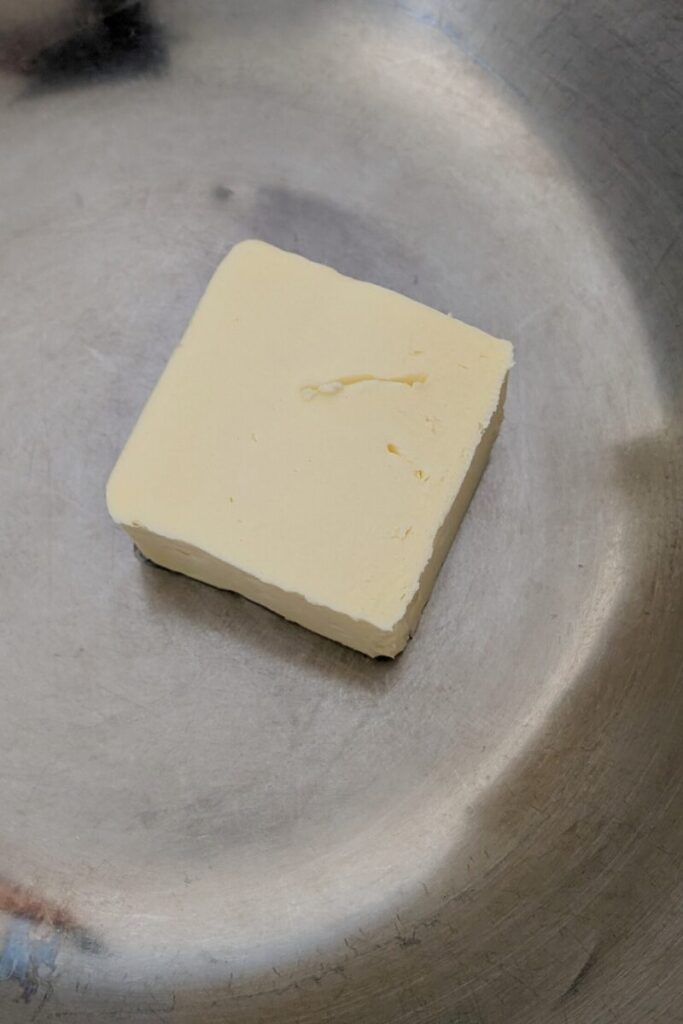 add butter to mixing bowl