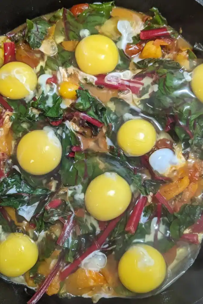 covering eggs in purgatory to cook