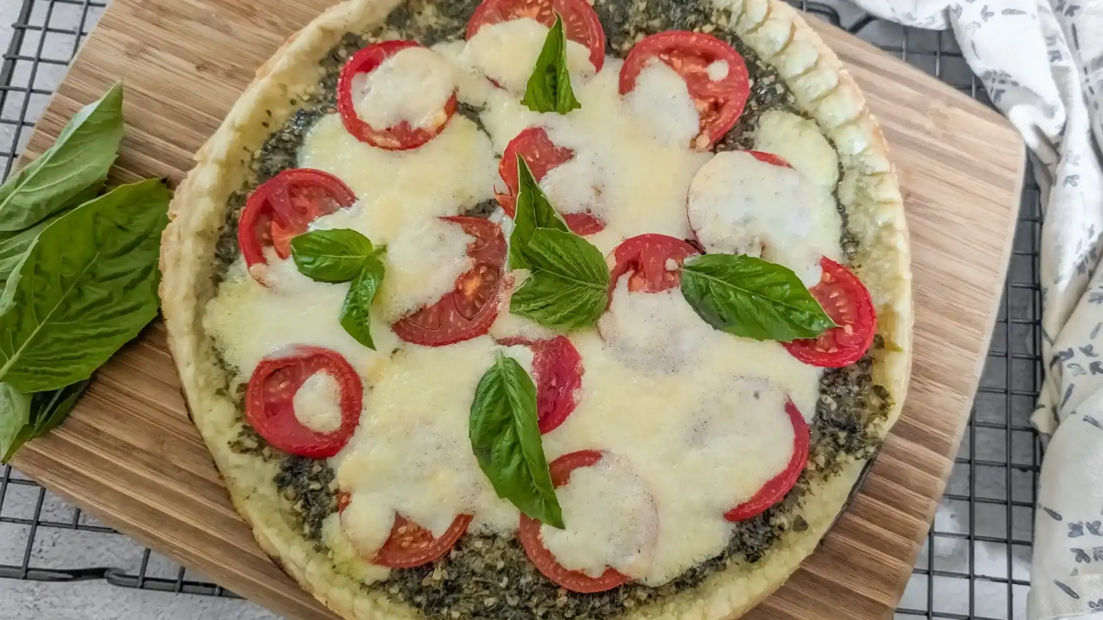 featured cover image of the baked tomato basil tart