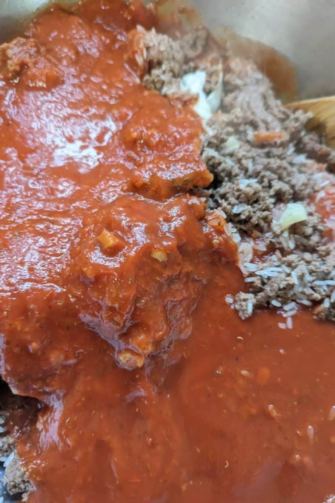 add two jars pasta sauce