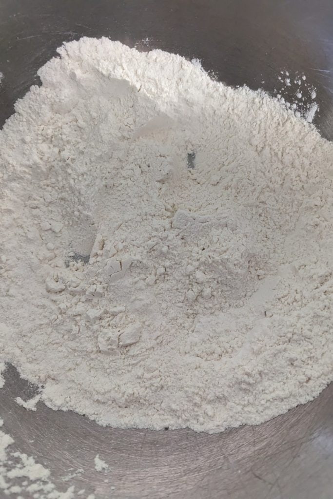 measure dry ingredients into bowl