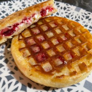 Easy Sweet Waffle Grilled CHeese Breakfast Sandwich