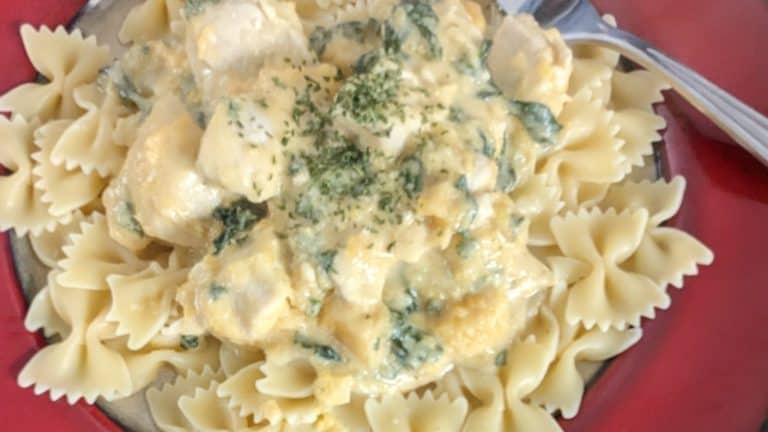 Creamy Tahini CHicken farfalle