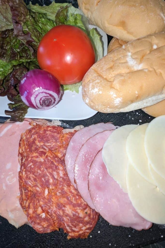 Italian Scotch Baps sandwich Ingredients