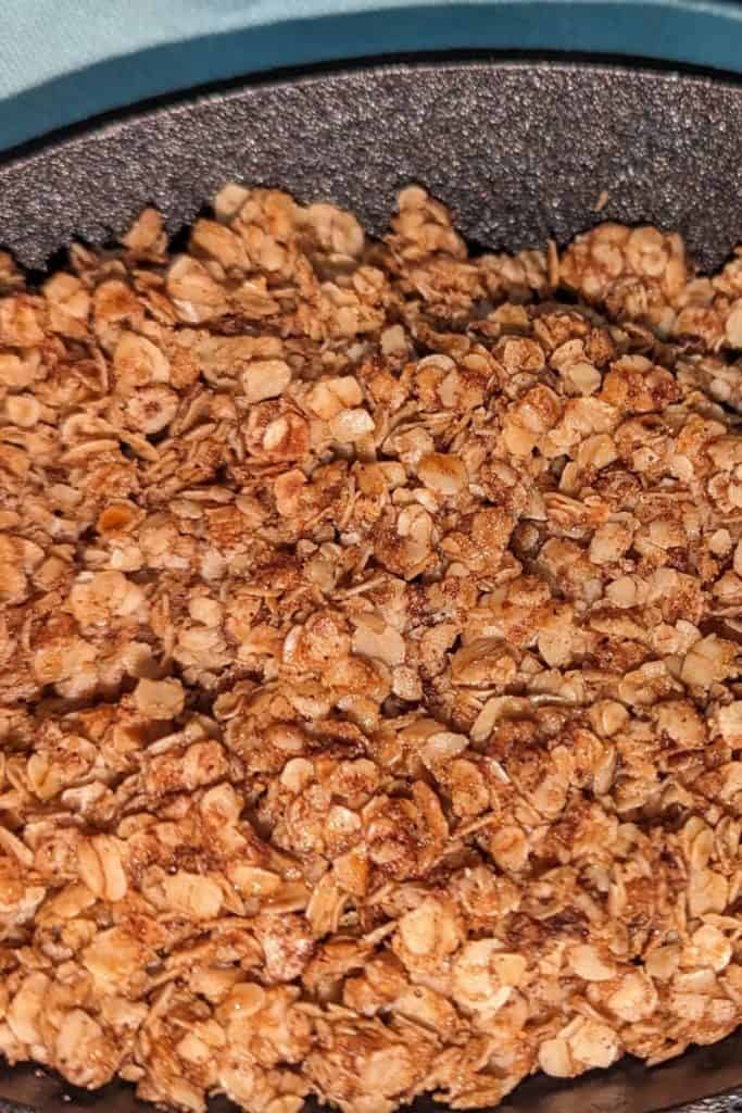 bake peach crisp until golden brown