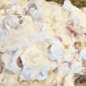 classic cream cheese holiday dip with olives and pepperoni (1)