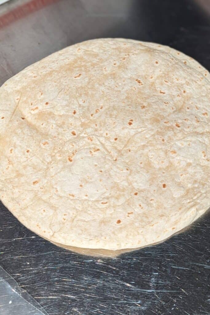 lay tortilla wrap down