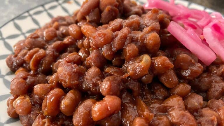 Boston baked beans in the slow cooker