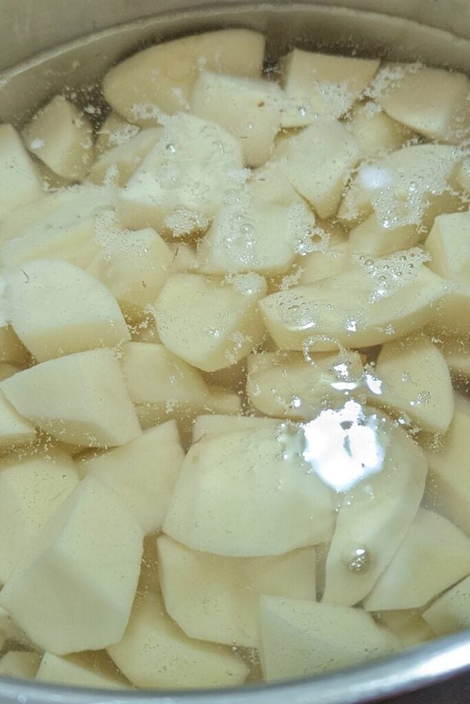 cover potato with enough water to cover