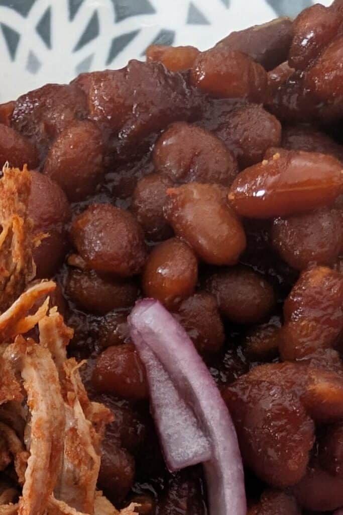 finished on plate with pulled pork
