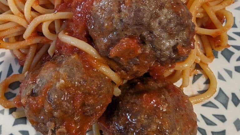 the best baked garlic parm meatball
