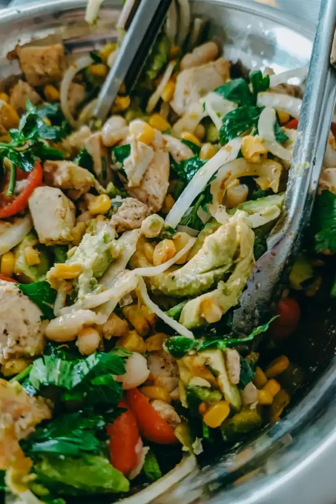 tossed chicken corn salad