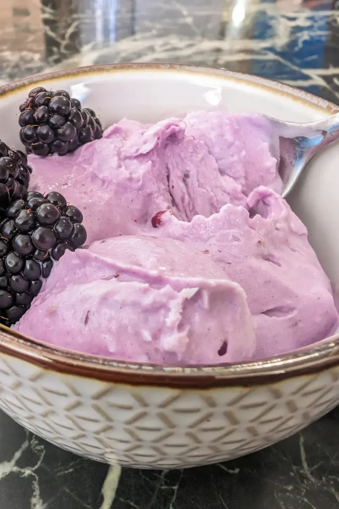 delicious taro blackberry ice cream
