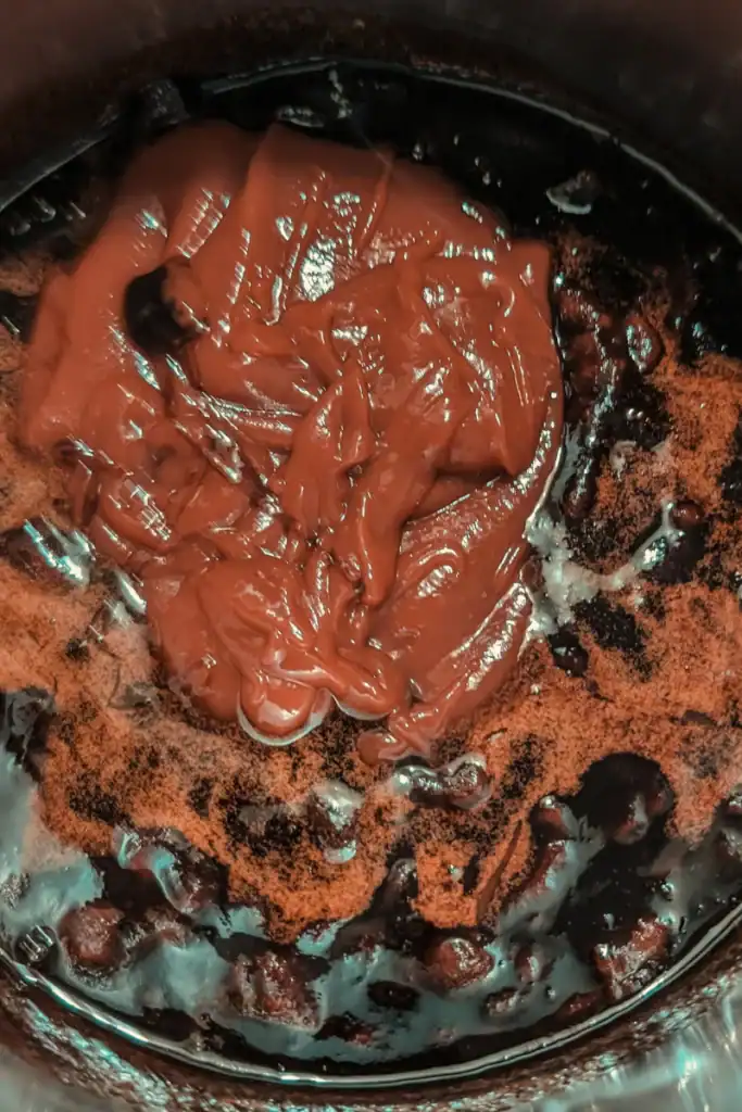 the start of the bbq sauce