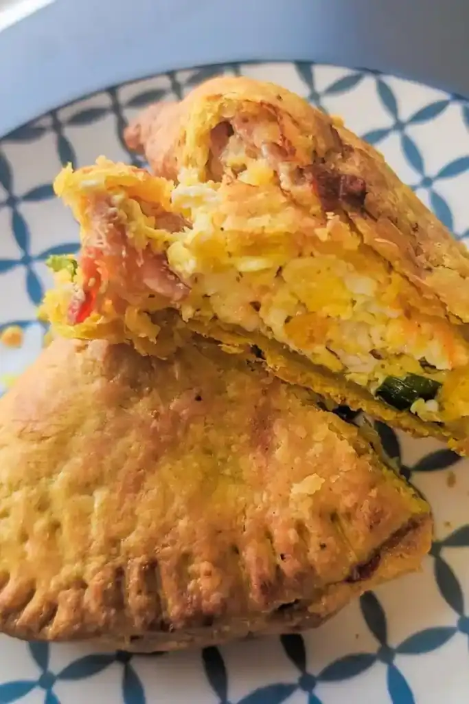 fully cooked air fried savory breakfast pastry