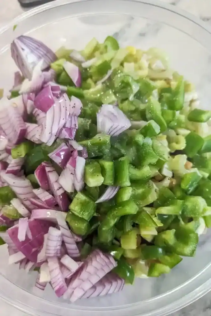 dressed bean salad