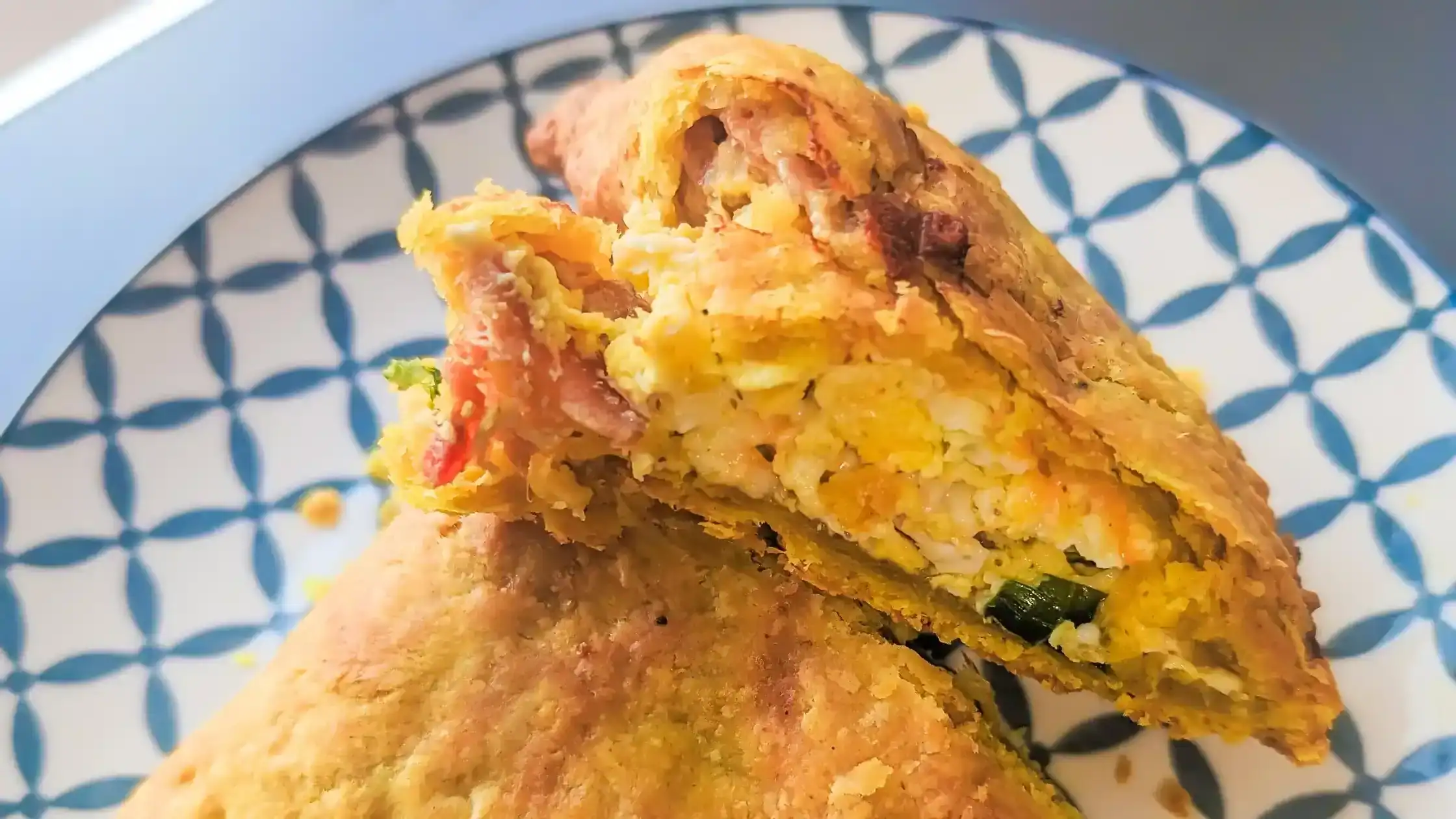 cover image breakfast pastry with egg and bacon