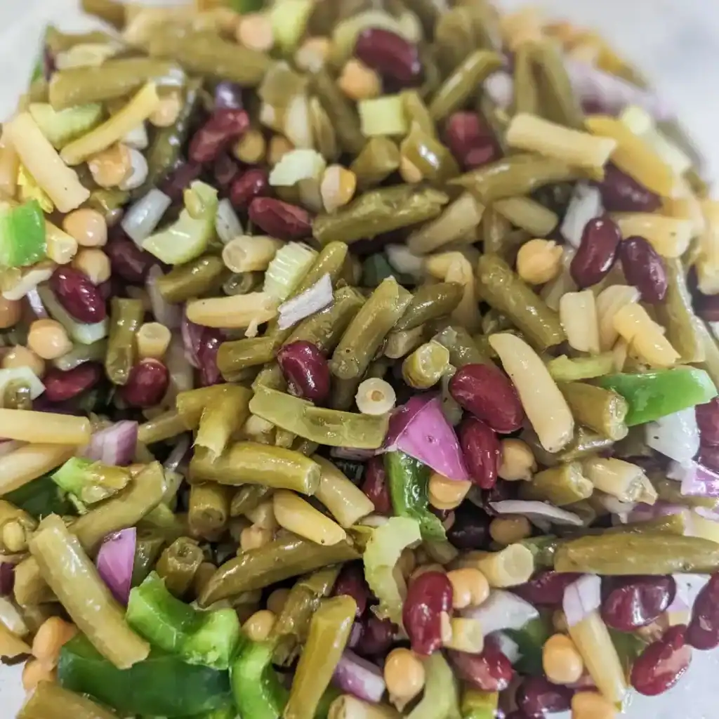four bean marinated summer salad