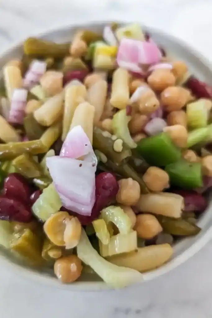 marinated bean salad