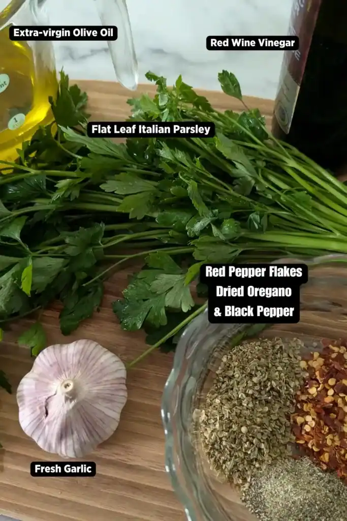 chimichurri mise en place