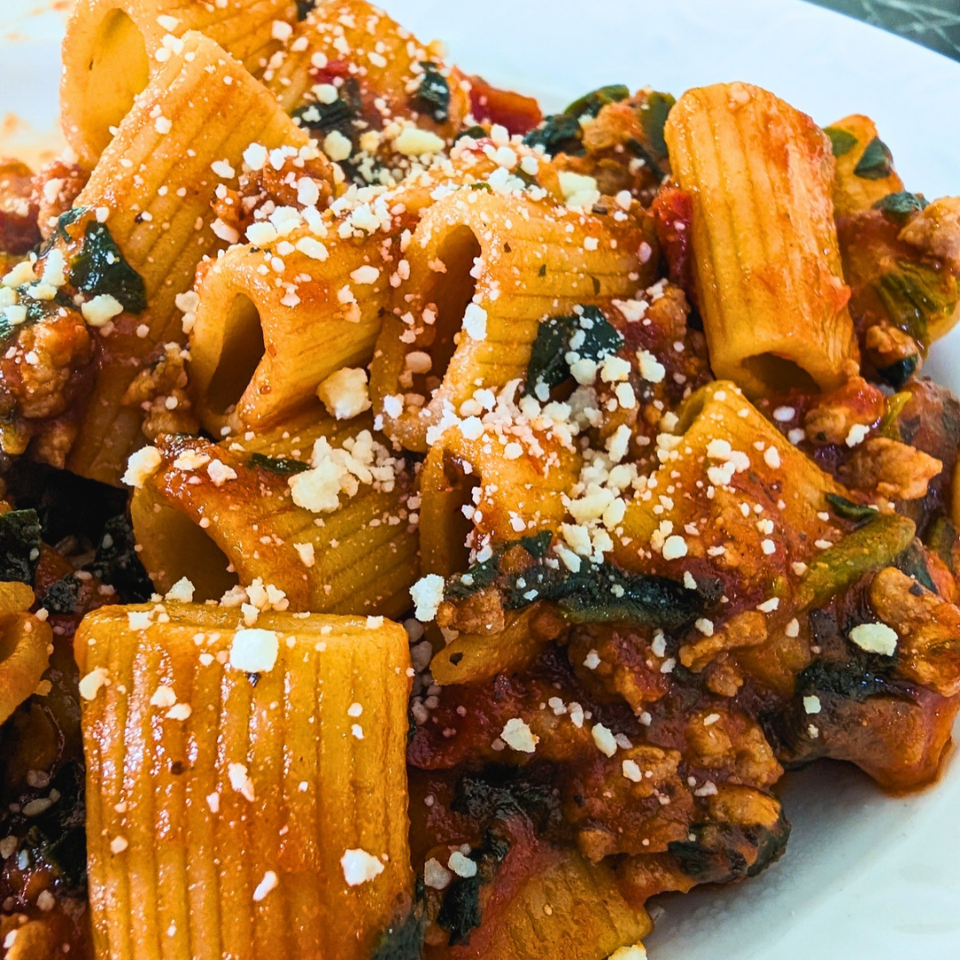 Tomato Basil Pasta With Sausage