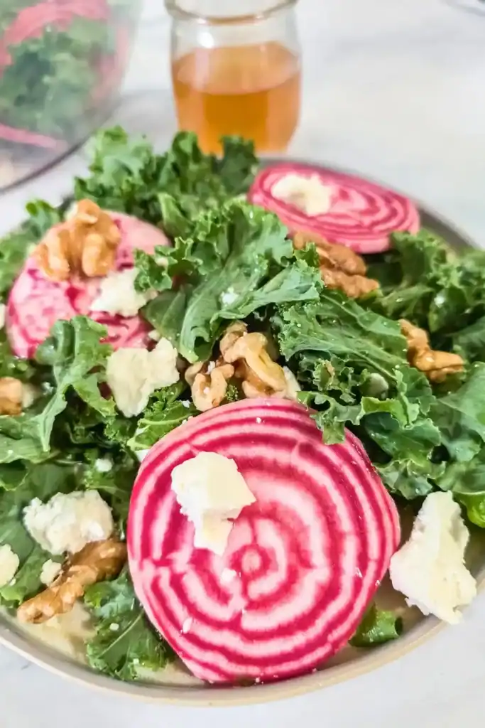 another angle of the sweet beet salad