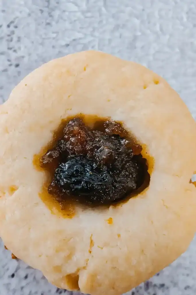 a baked closeup of baked cookie