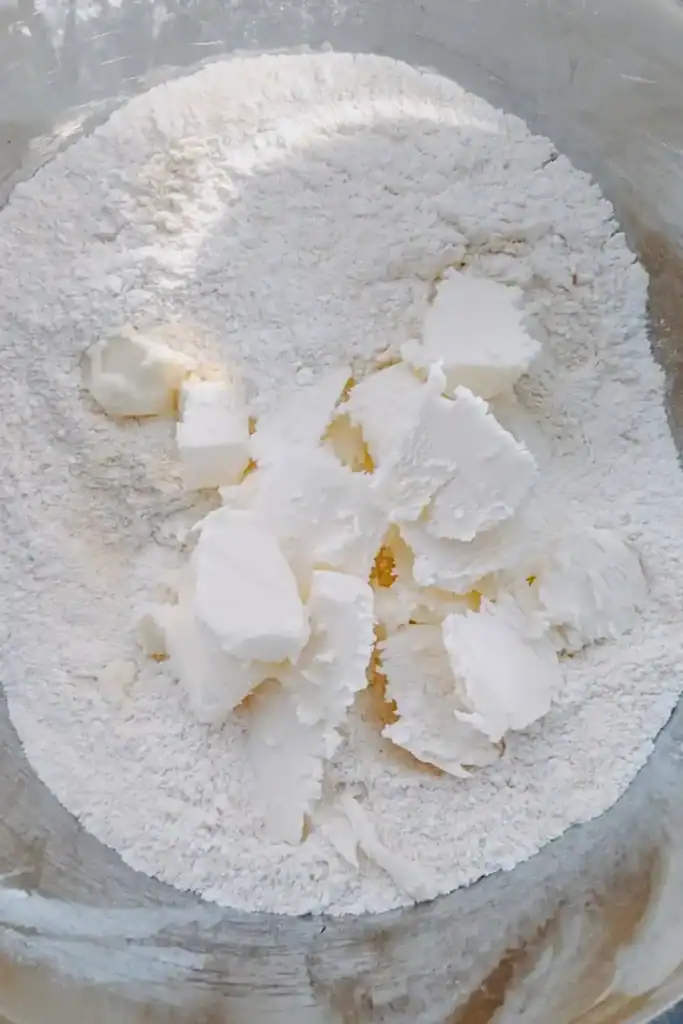 adding cold butter to dry ingredients