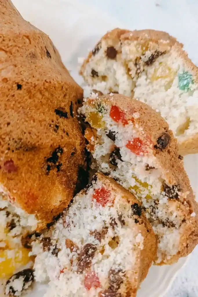 sliced gumdrop cake