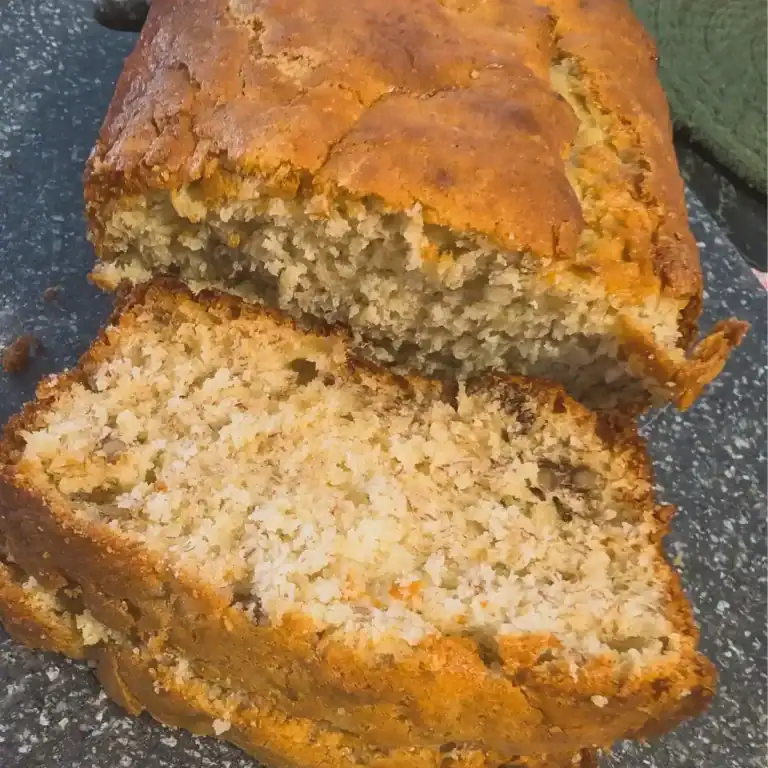 Golden Banana Bread With Walnuts