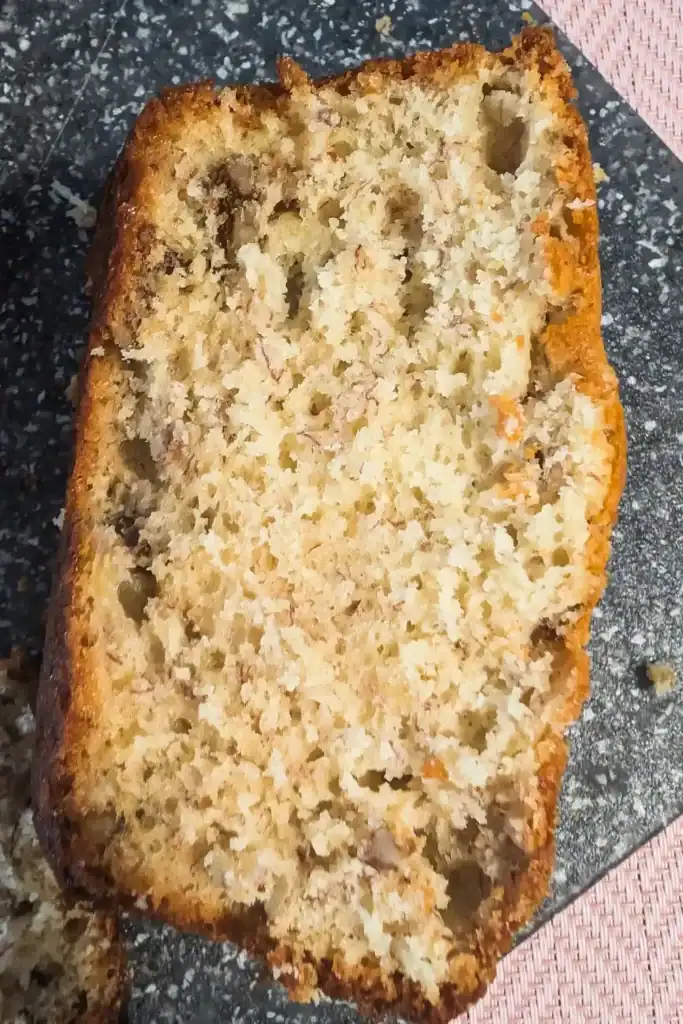 inside the banana bread