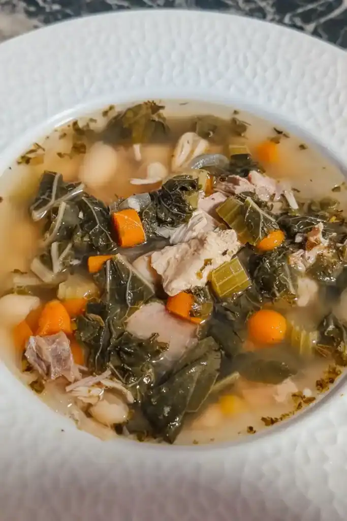 turkey white bean soup with mirepoix