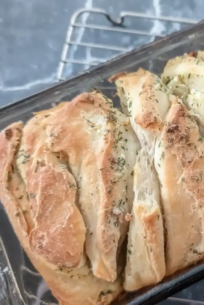 baked but not basted garlic bread