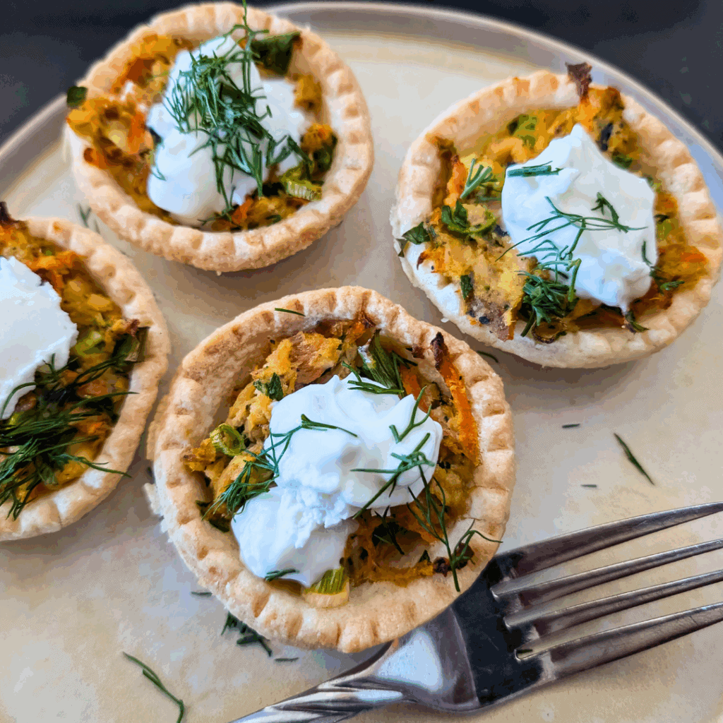 savory salmon tartlets