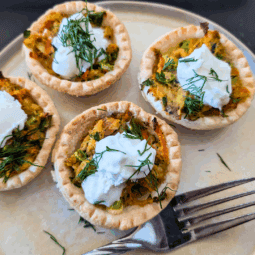 savory salmon tartlets