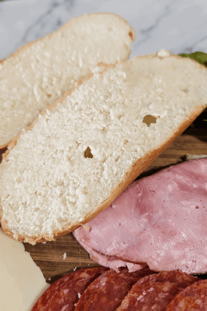 slice open the sub bun