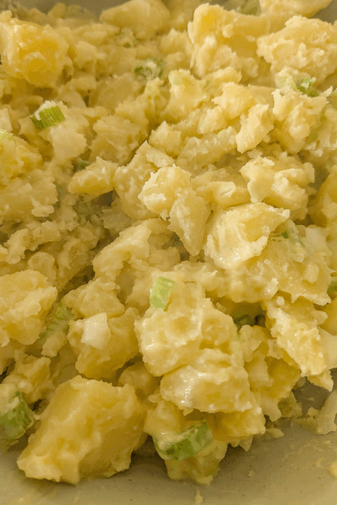 fully mixed potato salad