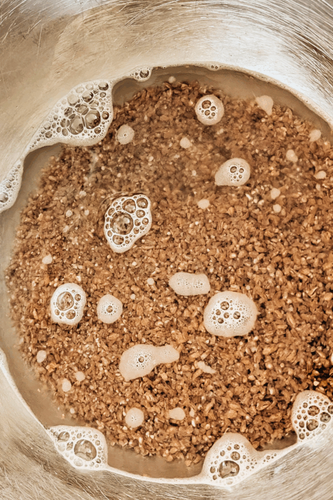 soak bulgur in hot water