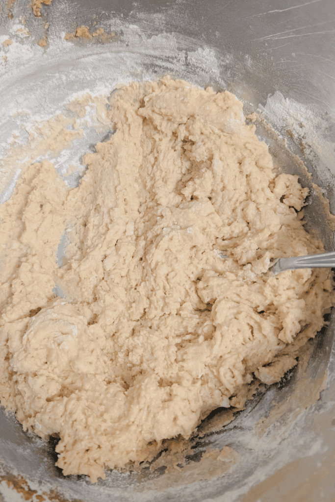 maple donut batter after adding milk