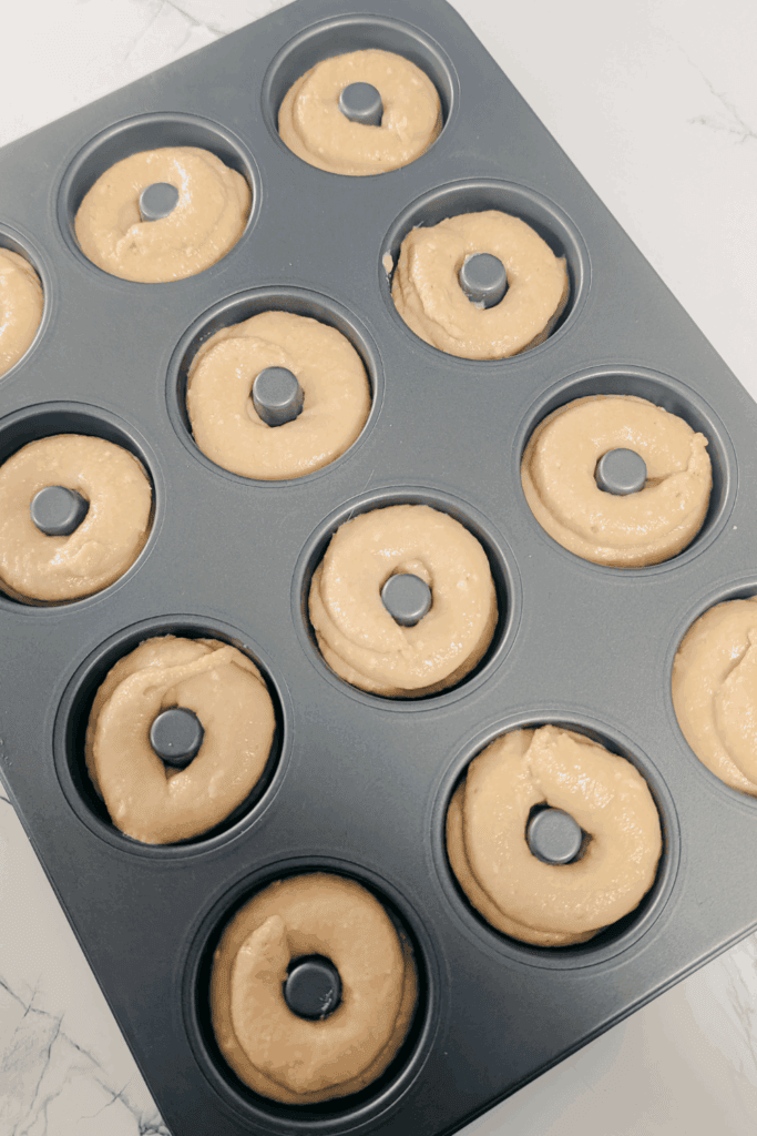 maple donuts ready for oven